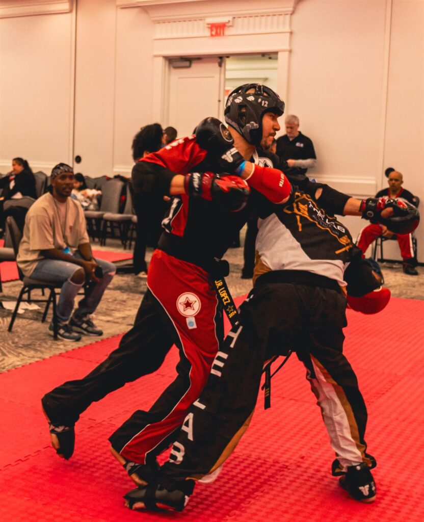 JR Lopez sparring in a light-contact match